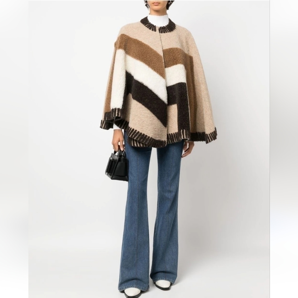 Ana Color-Block Wool Shawl